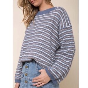 NWOT Anthropologie RAGA Metallic Striped Sweater